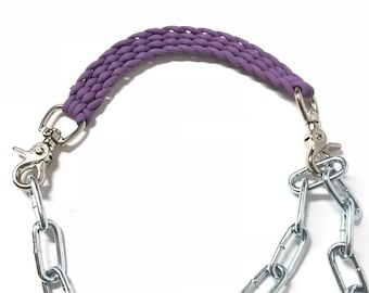 Goat collar, goat show  collar, show goat collar, chain goat collar, goat, collar, lilac goat collar