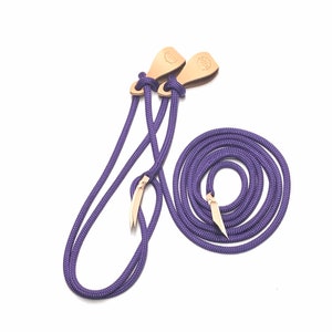 Purple mecate rein, mecate rein, slobber straps, clinician rein, purple Mecate, yacht rope, 22&#39; Mecate (you choose slobber)