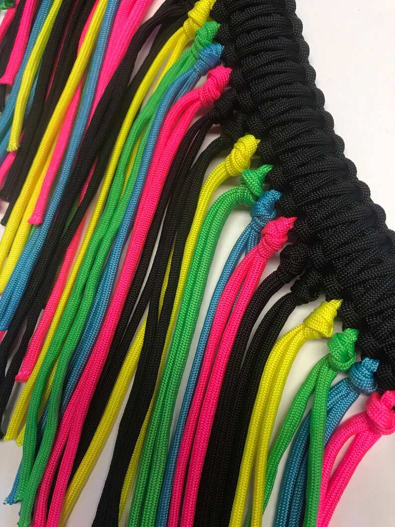 Fringe breast collar horse tack Neon horse tack breast Etsy