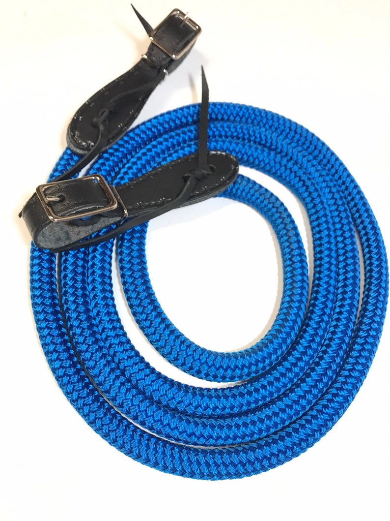 Blue Yacht rope reins 5/8 horse tack yacht rope reins Etsy