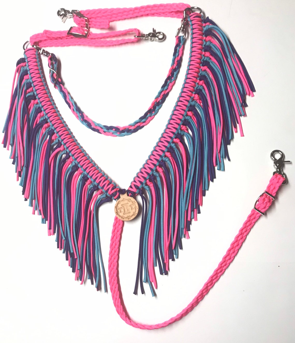 Fringe Breast Collar Hot Pink Pink Horse Tack Etsy