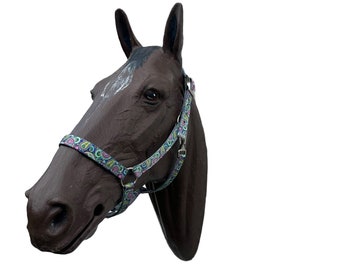 Bright paisley  print horse halter