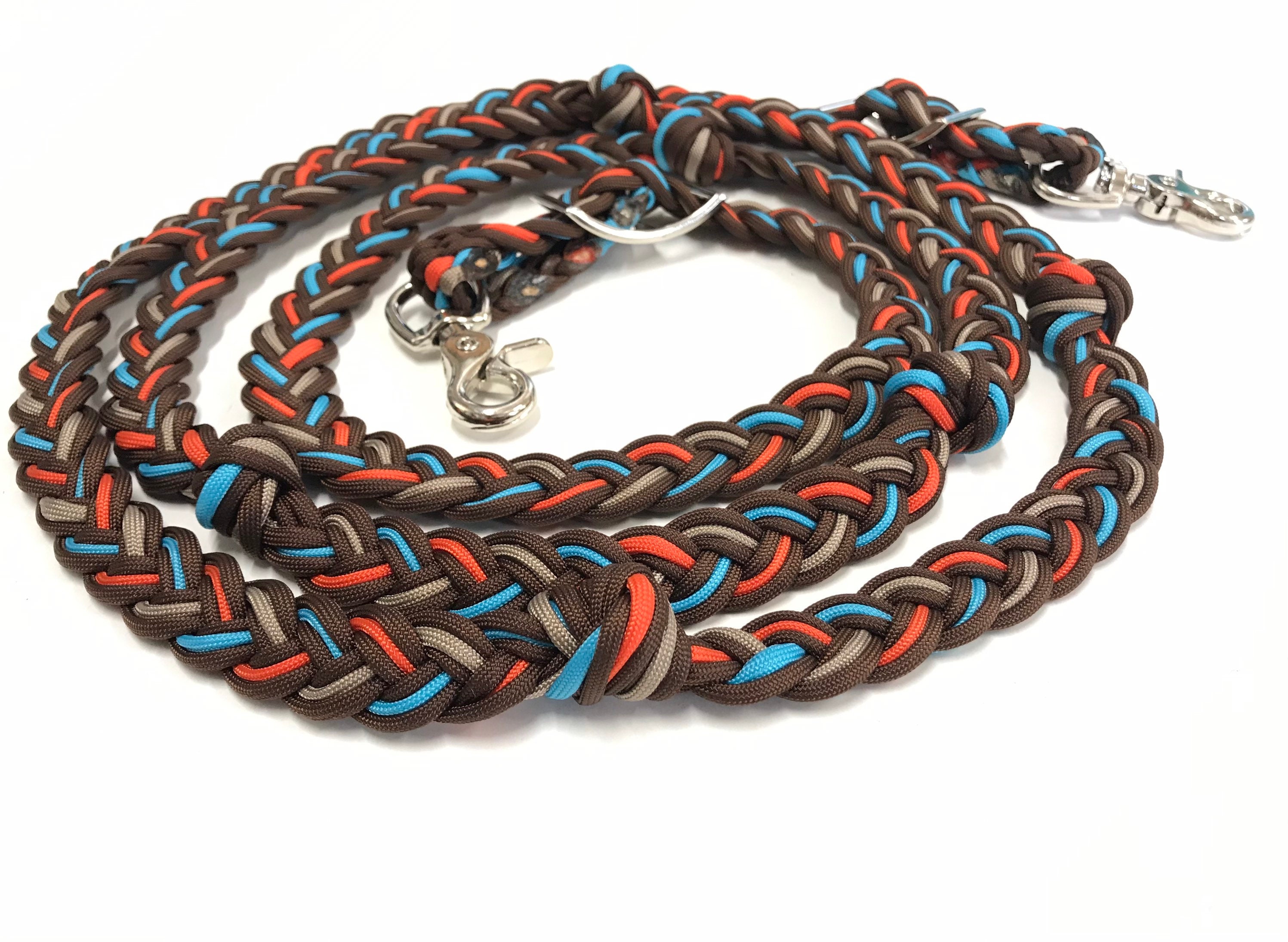 Custom Barrel Reins With Grip Knots Paracord Horse Tack Etsy