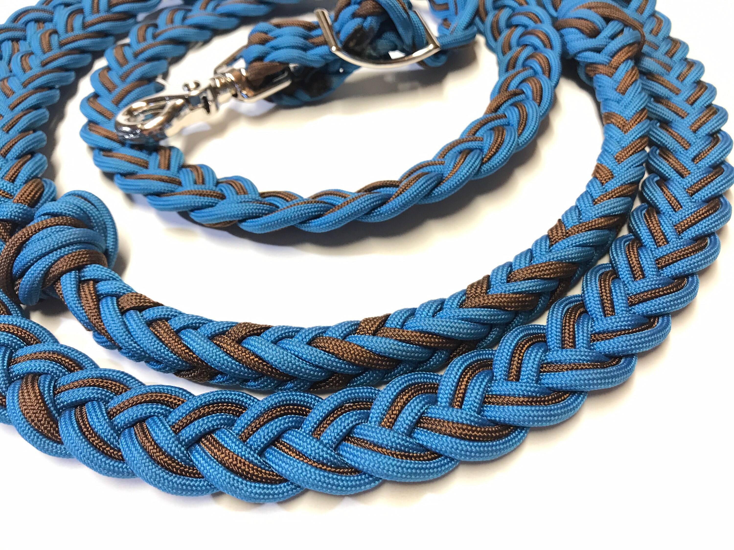 Custom Reins Barrel Reins Knotted Barrel Reins Blue Reins Etsy UK