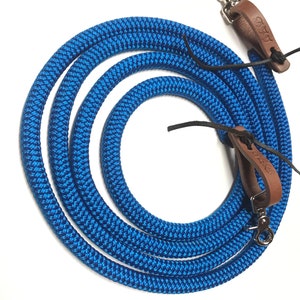 Yacht rope reins, Blue reins, clinician grade yacht rope reins, water loops, blue horse tack, blue reins