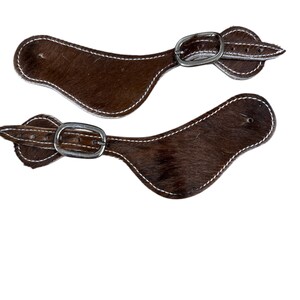 Cowhide spur straps