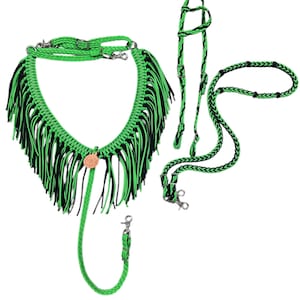 Horse tack set neon green   and black