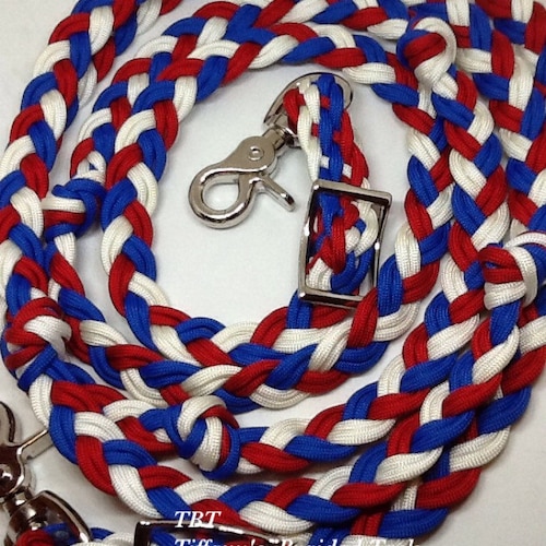 Horse Tack Patriotic Fringe Breast Collar Red White and Blue Etsy