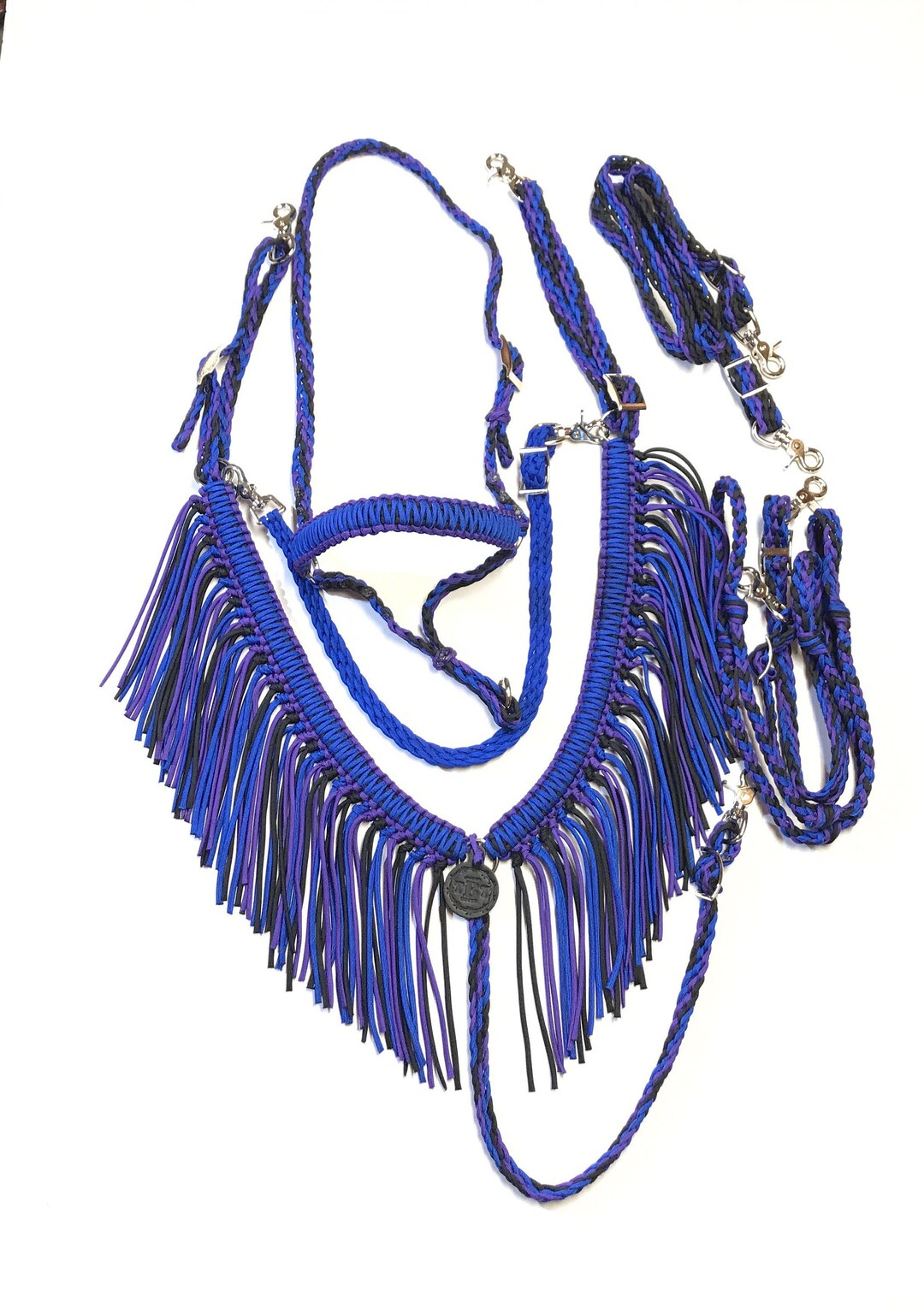 Fringe Breast Collar, Custom Horse Tack, Breast Collar, Fringe Horse Tack, Purple Horse Tack