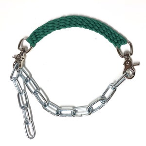 Goat collar, goat show  collar, show goat collar, chain goat collar, goat, collar, kelly green goat collar