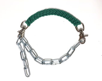 Goat collar, goat show  collar, show goat collar, chain goat collar, goat, collar, kelly green goat collar