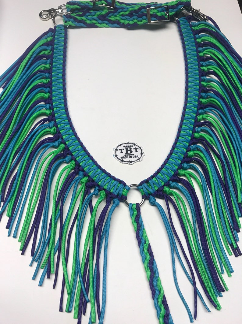 Fringe Breast Collar Custom Horse Tack Purple Breast Collar Etsy