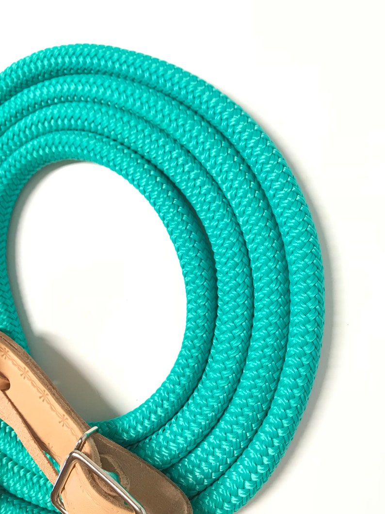 rope reins yacht rope reins turquoise rein horse tack reins Yacht rope reins yacht reins loop reins natural buckle slobber straps