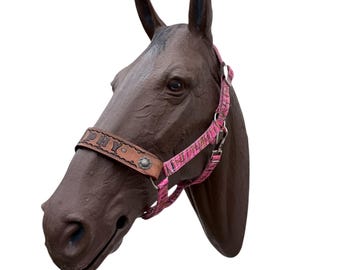 Personalized  horse halter pink camo