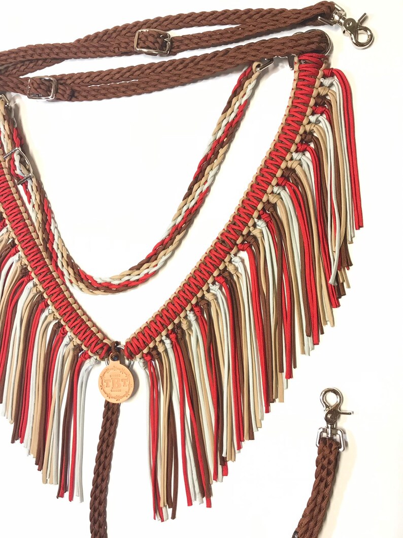 Fringe Breast Collar Paracord Horse Tack Etsy