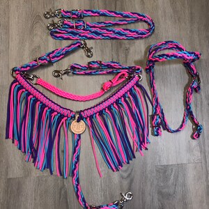 Pony Tack Set Fringe Breast Collar Reins and Pony Headstall | Etsy