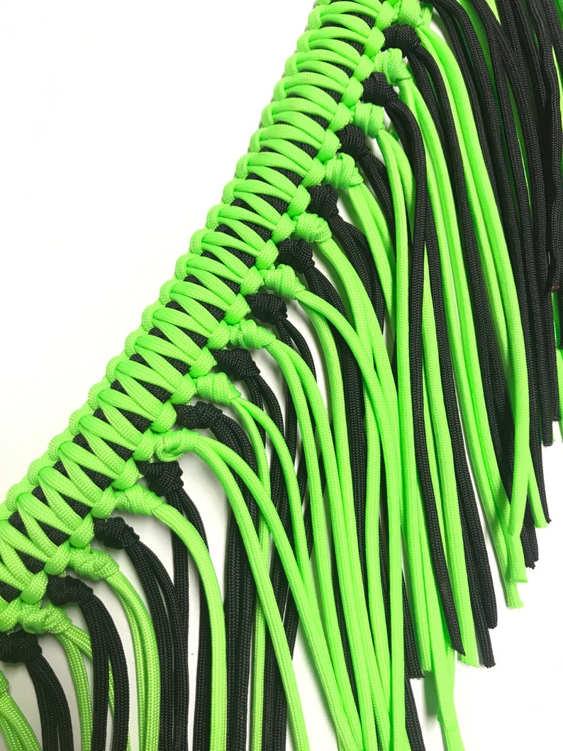 Fringe breast collar horse tack neon lime green horse tack Etsy