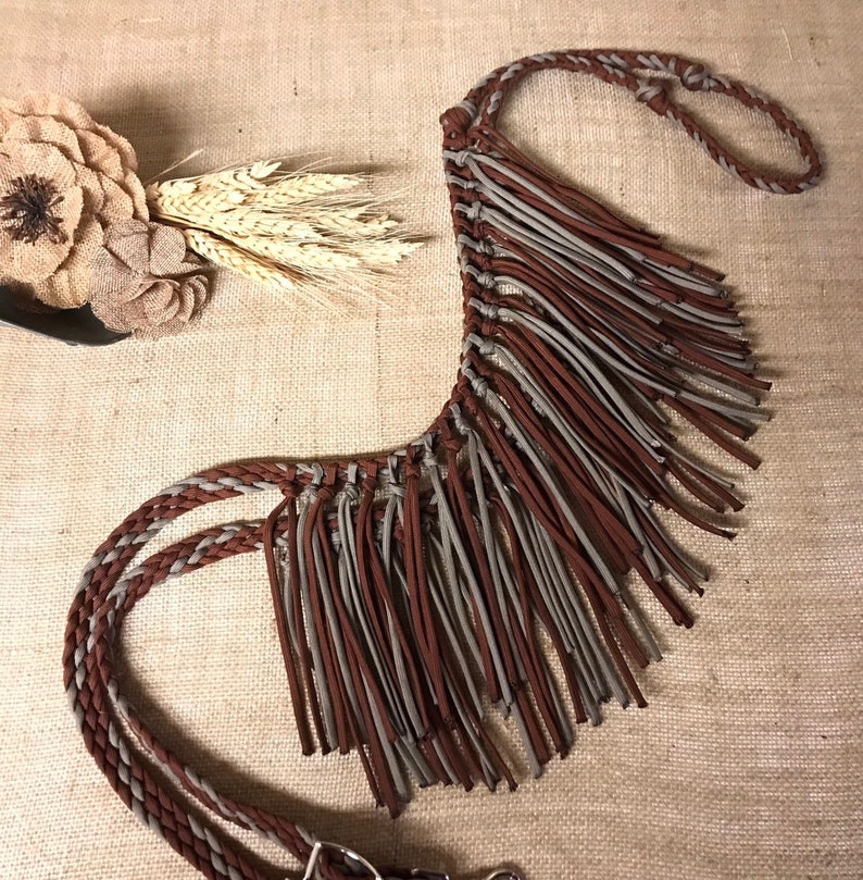 Brown Fringe Reins Horse Tack Barrel Reins Reins Fringe Etsy