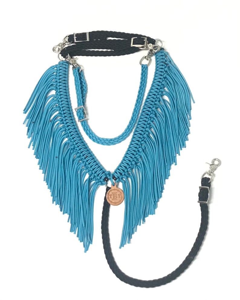 Fringe Breast Collar Horse Tack Turquoise Horse Tack Barrel Etsy