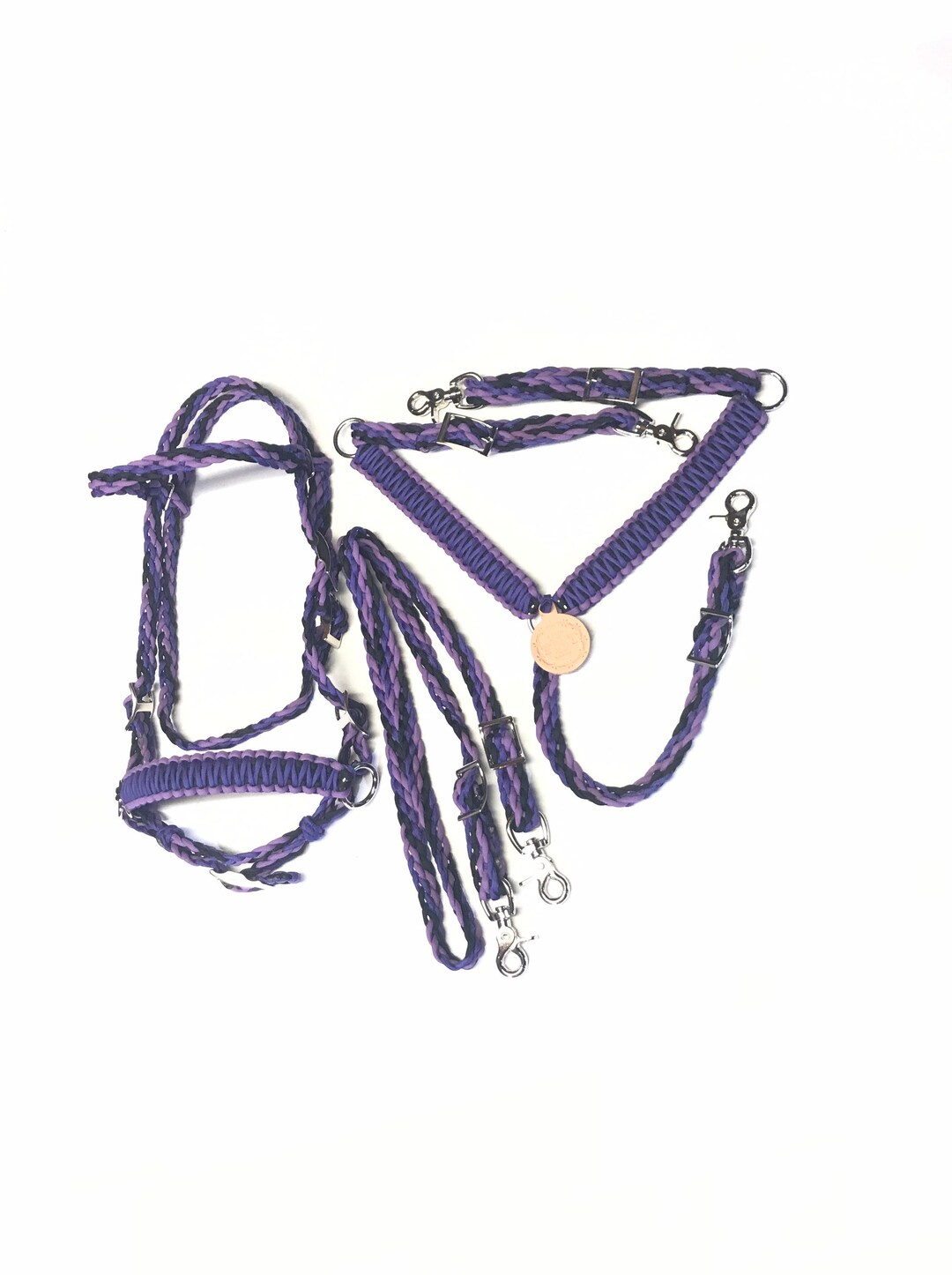 Small Tack Small Pony or Miniature Horse Tack Set With Pony Bitless Bridle Side ...