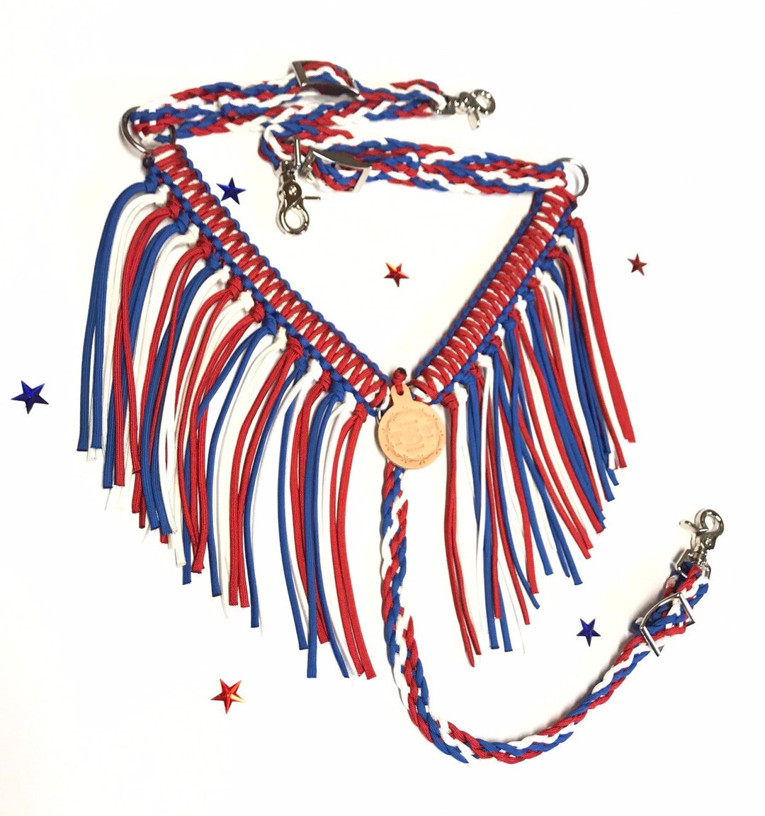 Pony Patriotic Fringe Breast Collar Etsy