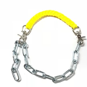 Goat collar, goat show  collar, show goat collar, chain goat collar, goat, collar, neon yellow goat collar