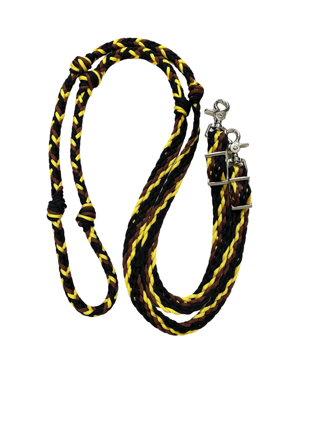 Sunflower Braided Barrel Reins With Grip Knots Adjustable You Choose