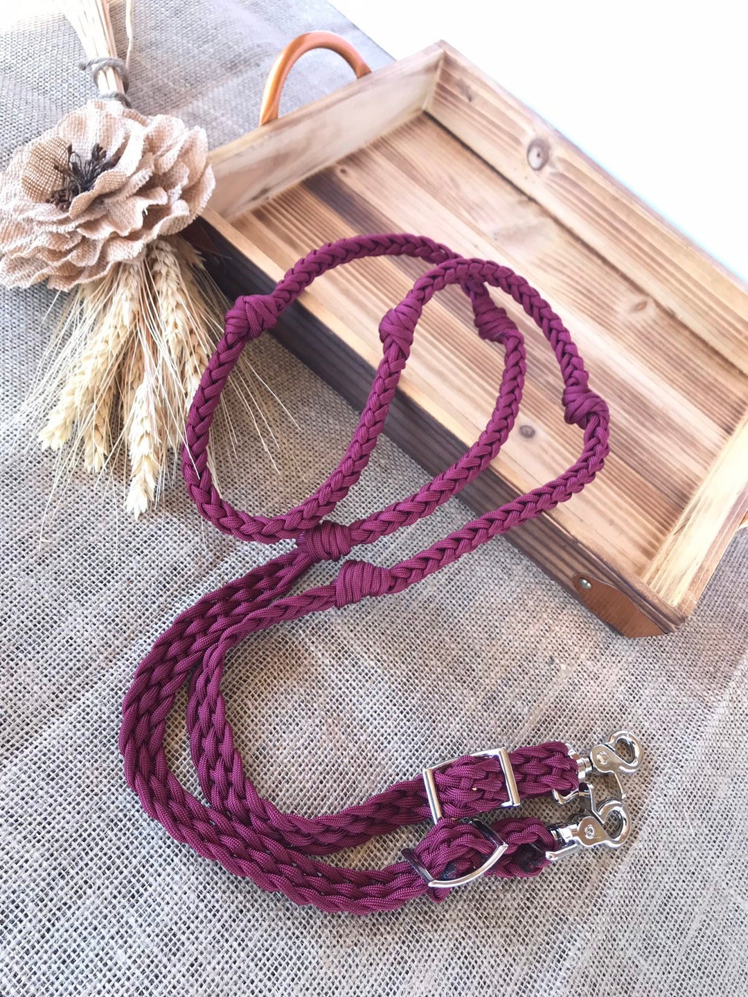Barrel Reins With Grip Knots You Choose the Length and Color, Custom