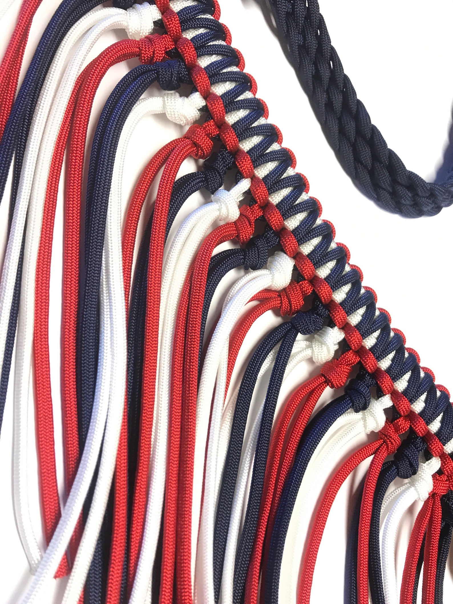 Horse Tack Red White and Blue Fringe Breast Collar Red White Etsy
