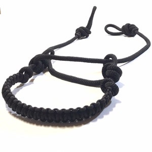 Black Bosal, mini bitless, bitless, bitless attachment, bitless bridle attachment, horse tack, black bosal, hackamore, bosal