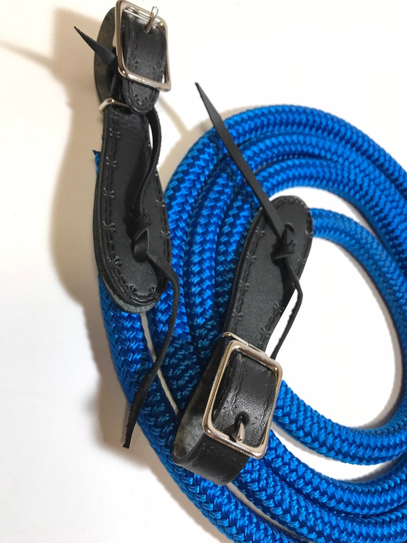 Blue Yacht rope reins 5/8 horse tack yacht rope reins Etsy