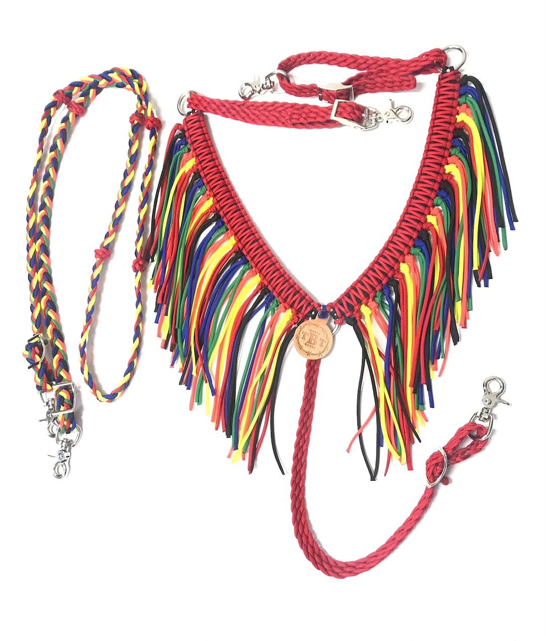 Fringe Breast Collar, Horse Tack, Serape Horse Tack, Barrel Racing