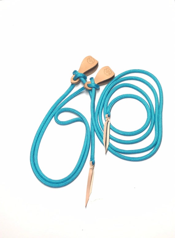 slobber straps turquoise rein Turquoise yacht rope mecate rein