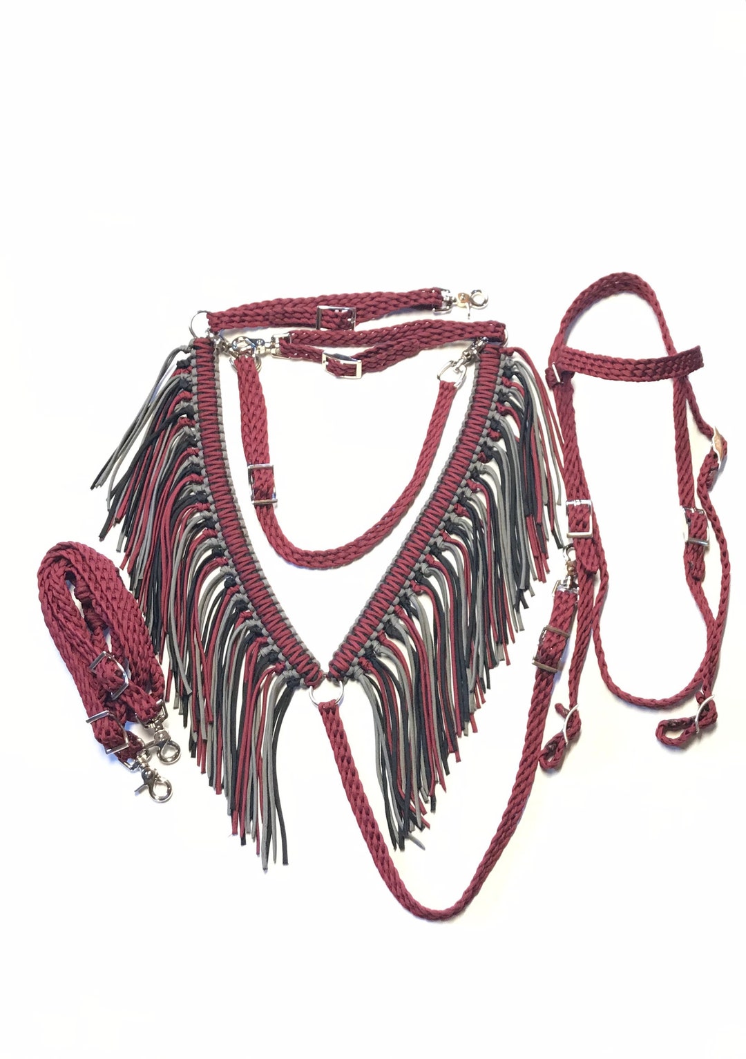 Horse Tack Set....small Pony, Cob Horse, or Horse Burgundy Tack Set Etsy