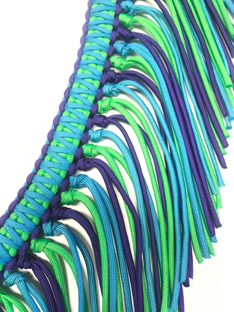 Fringe Breast Collar Custom Horse Tack Purple Breast Collar Etsy