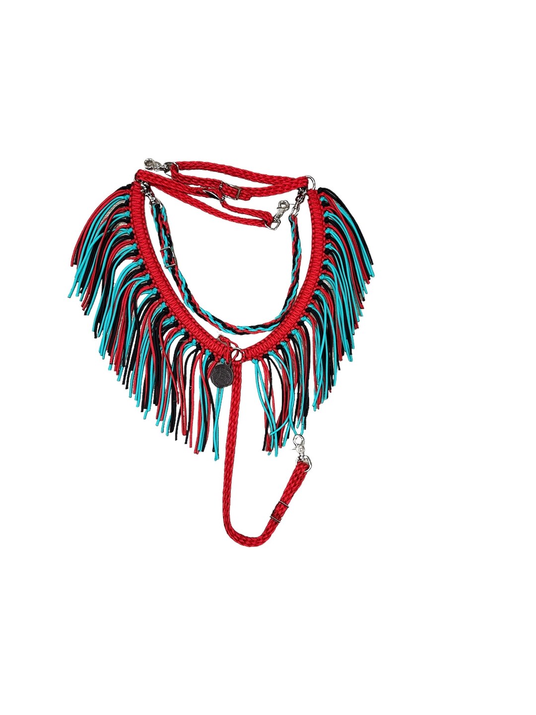 Fringe Breast Collar Red, Black, and Green Turquoise Etsy