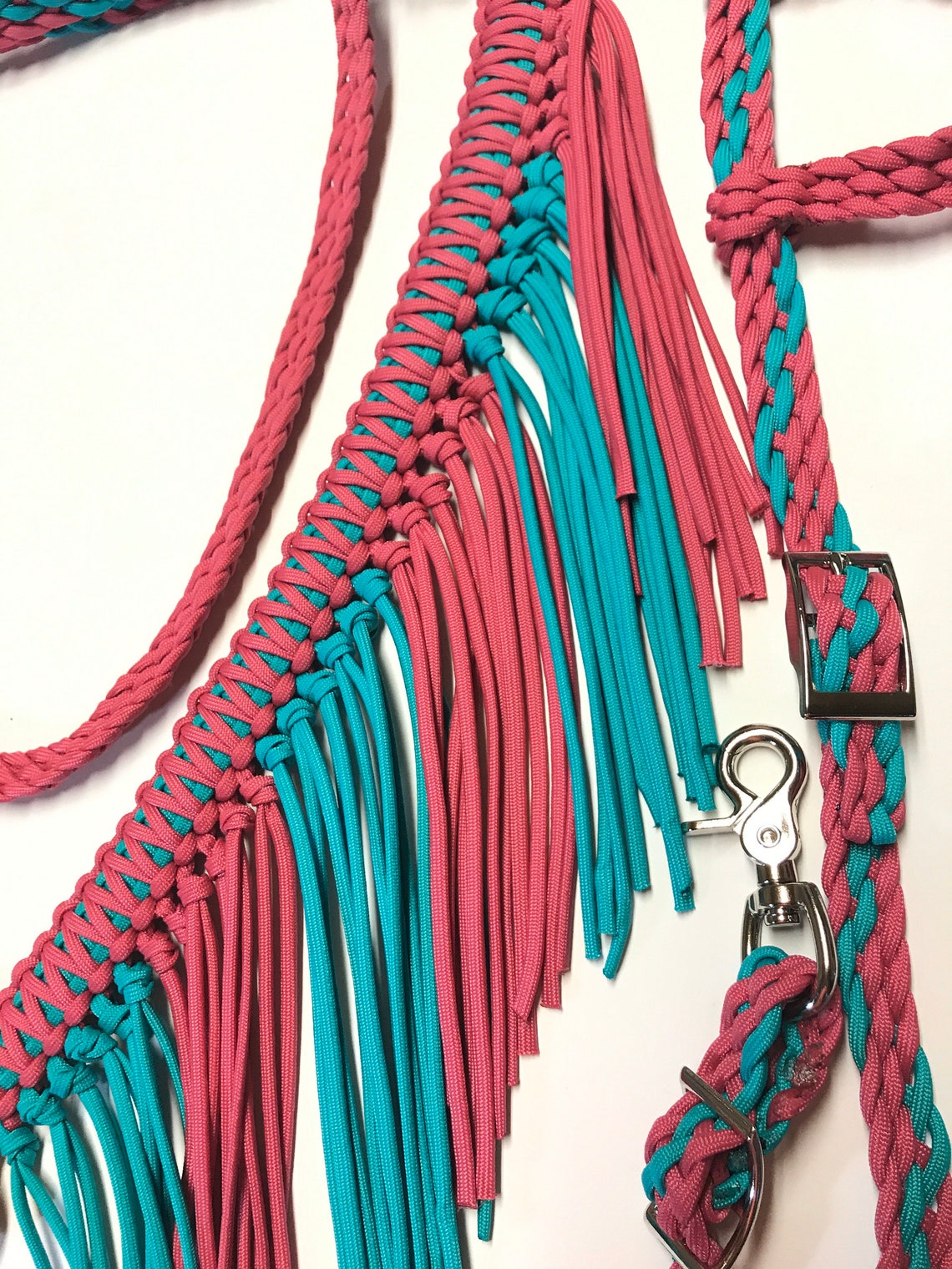 Paracord Fringe Tack Set Fringe Breast Collar Paracord Horse Etsy