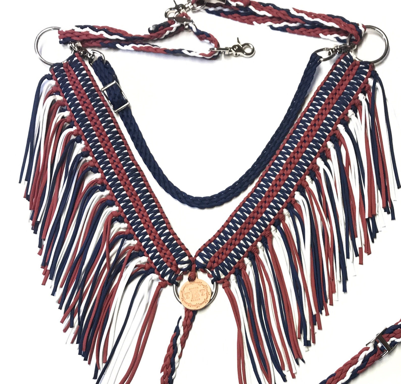 Wide Breast Collar With Fringe Breast Collar Patriotic Etsy