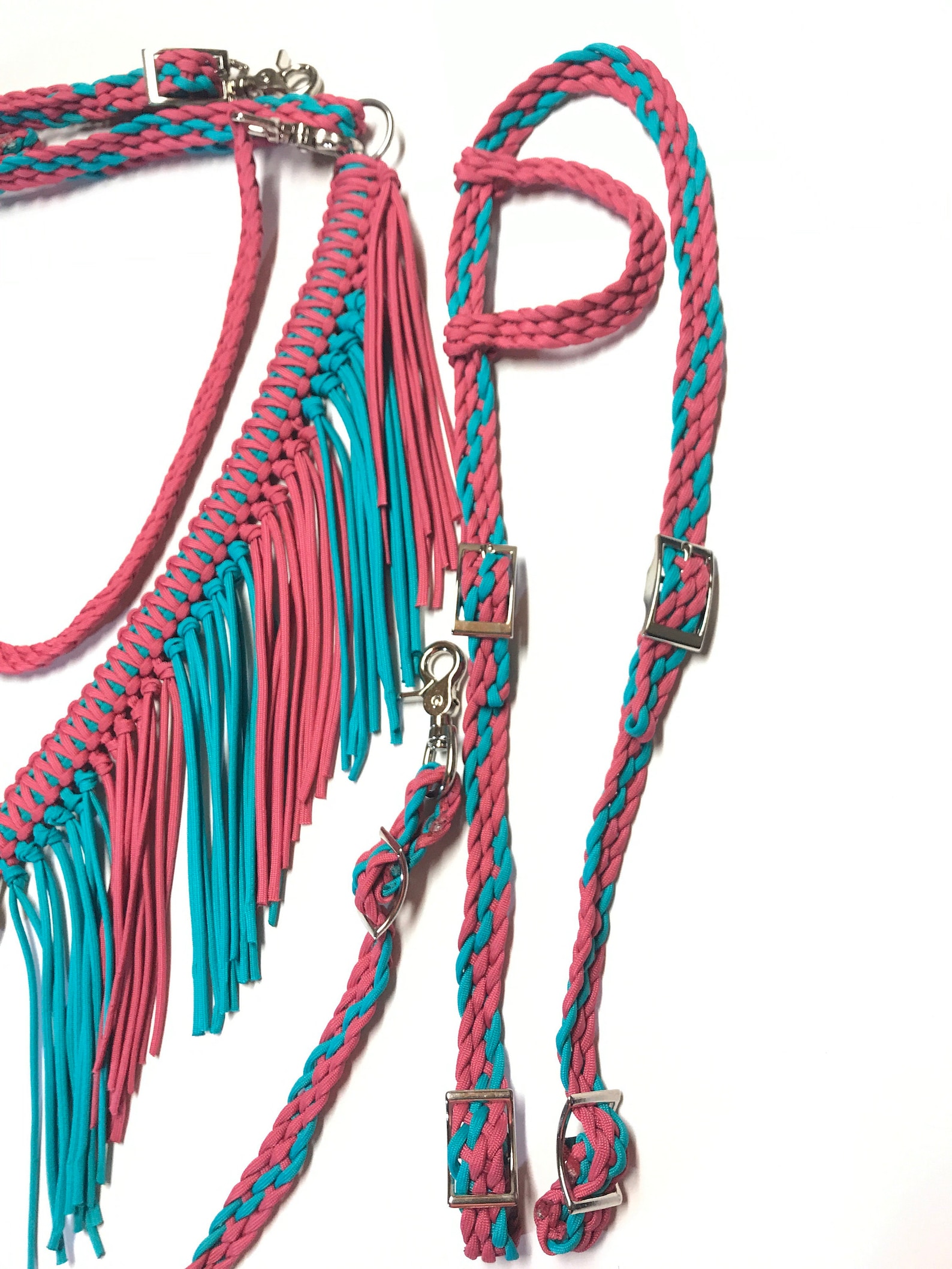 Paracord Fringe Tack Set Fringe Breast Collar Paracord Horse Etsy