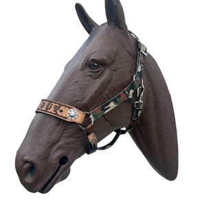Personalized  horse halter camoflouge