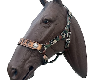 Personalized  horse halter camoflouge