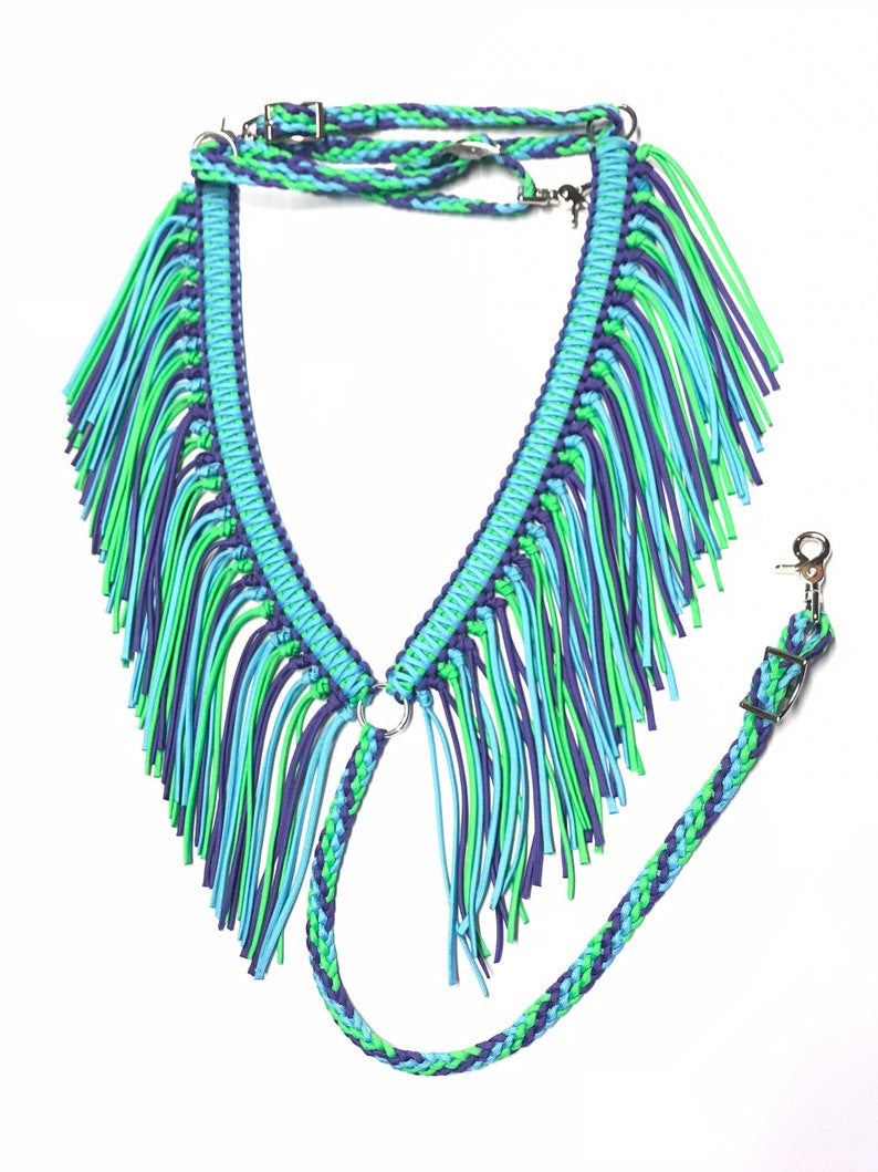 Fringe Breast Collar Custom Horse Tack Purple Breast Collar Etsy