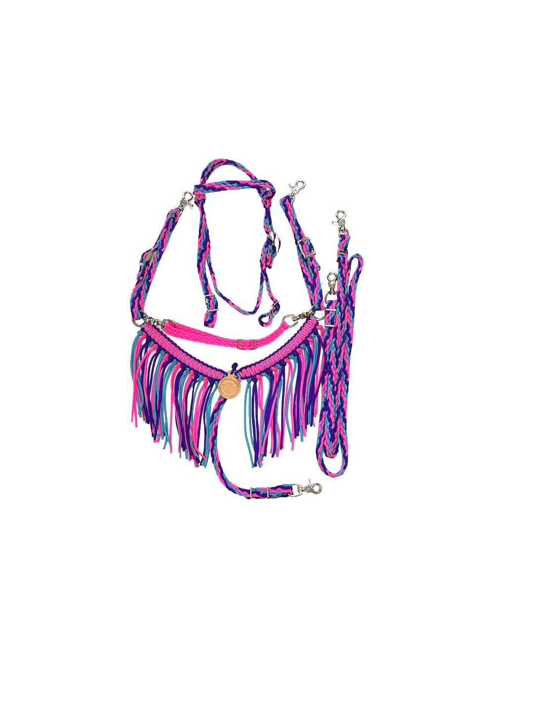 Pony Tack Set Fringe Breast Collar Reins and Pony Headstall - Etsy