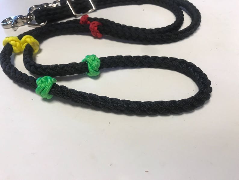 Hand-Braided Pony Reins – 6' Long, Adjustable, With Colored Knots For Riding Lessons (Mini Horse/Small Pony)