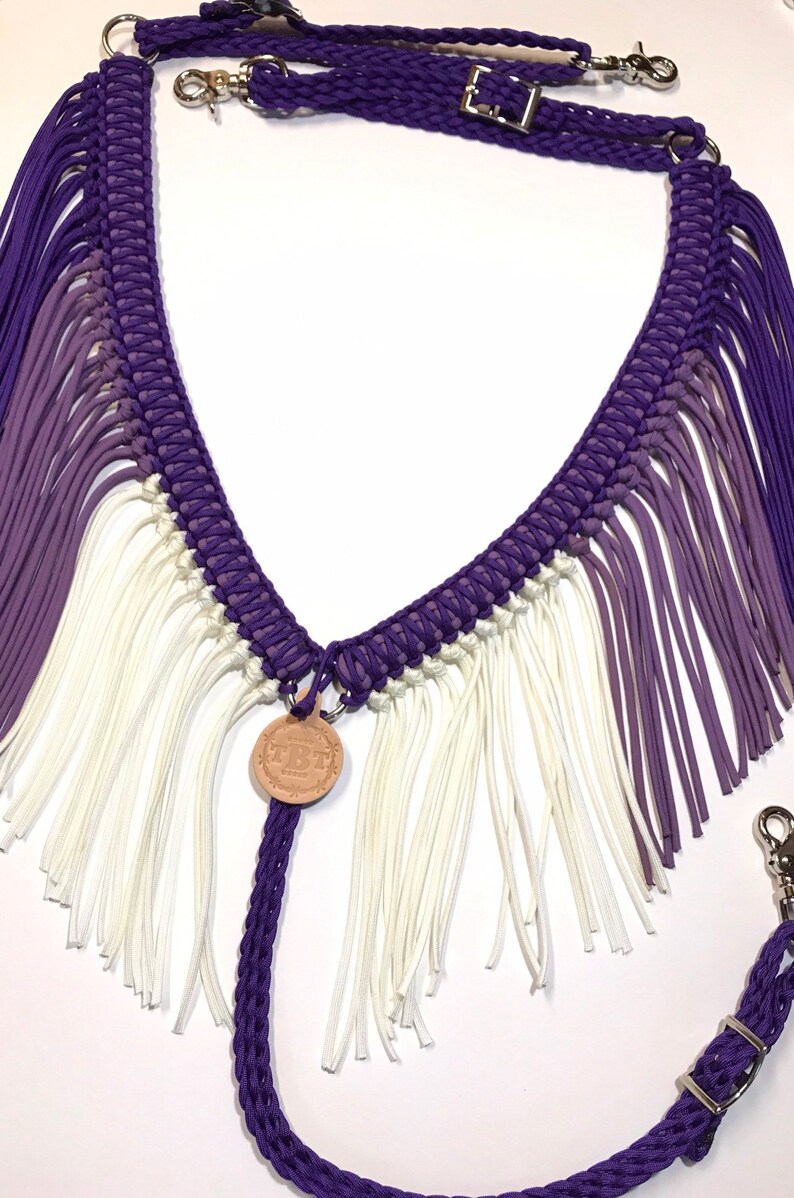 Purple Fringe Breast Collar Fringe Breast Collar Purple Etsy