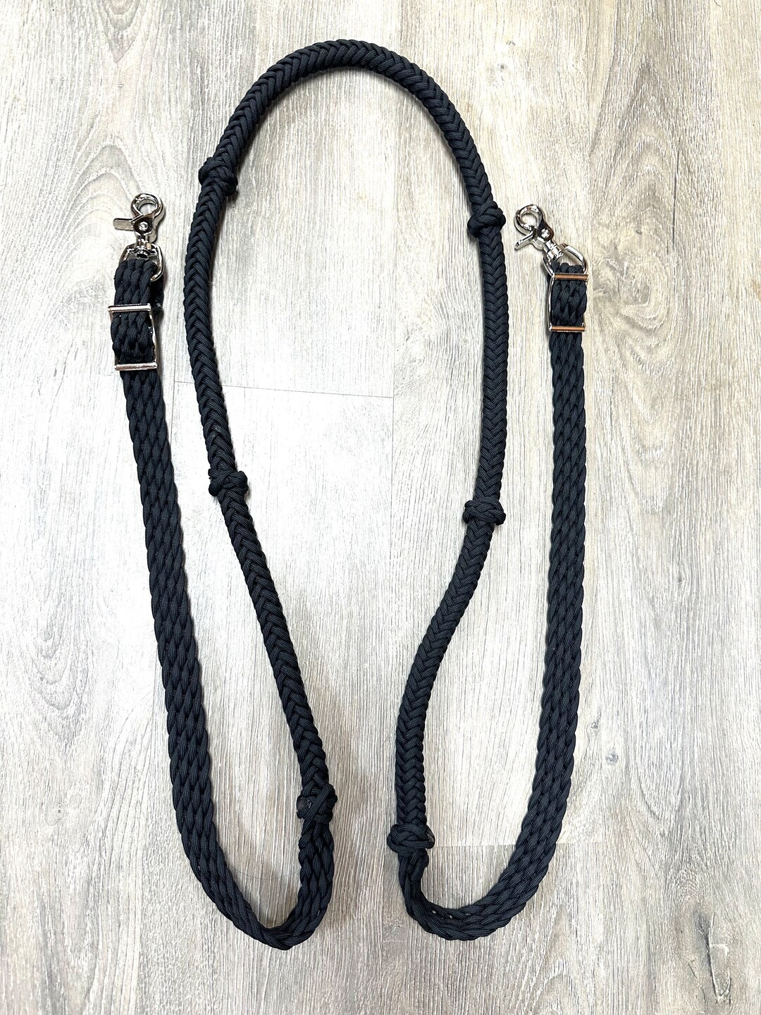 Barrel Reins With Grip Knots Stiff Cable Rein Etsy