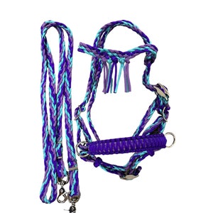 Pony bitless bridle with optional reins