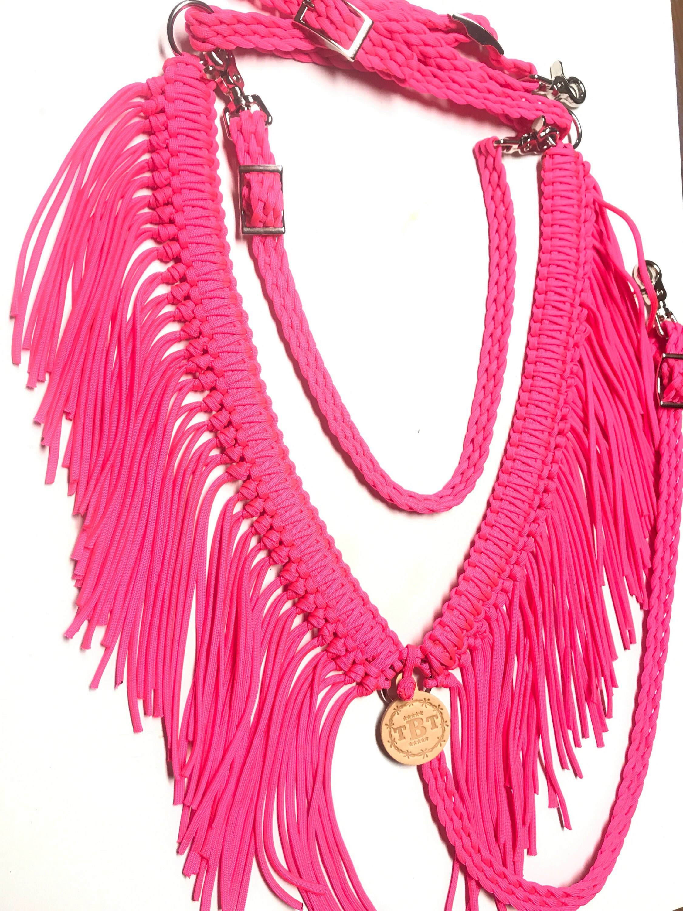 Horse tack set fringe breast collar Etsy