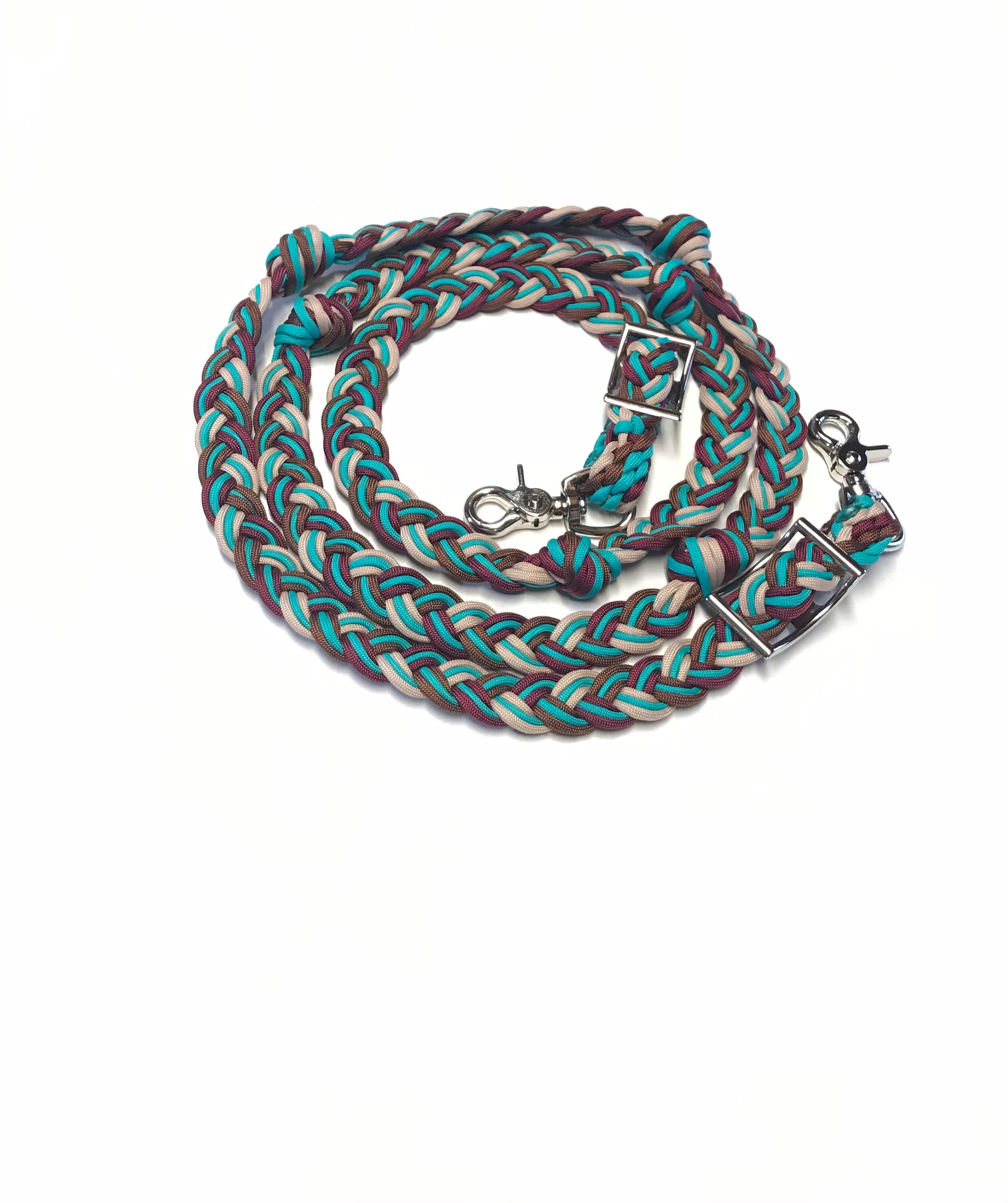 Horse Roping 607159 Rênes en nylon tressé noué Vert citron Horse Roping 607159 Rênes en nylon tressé noué Vert citron