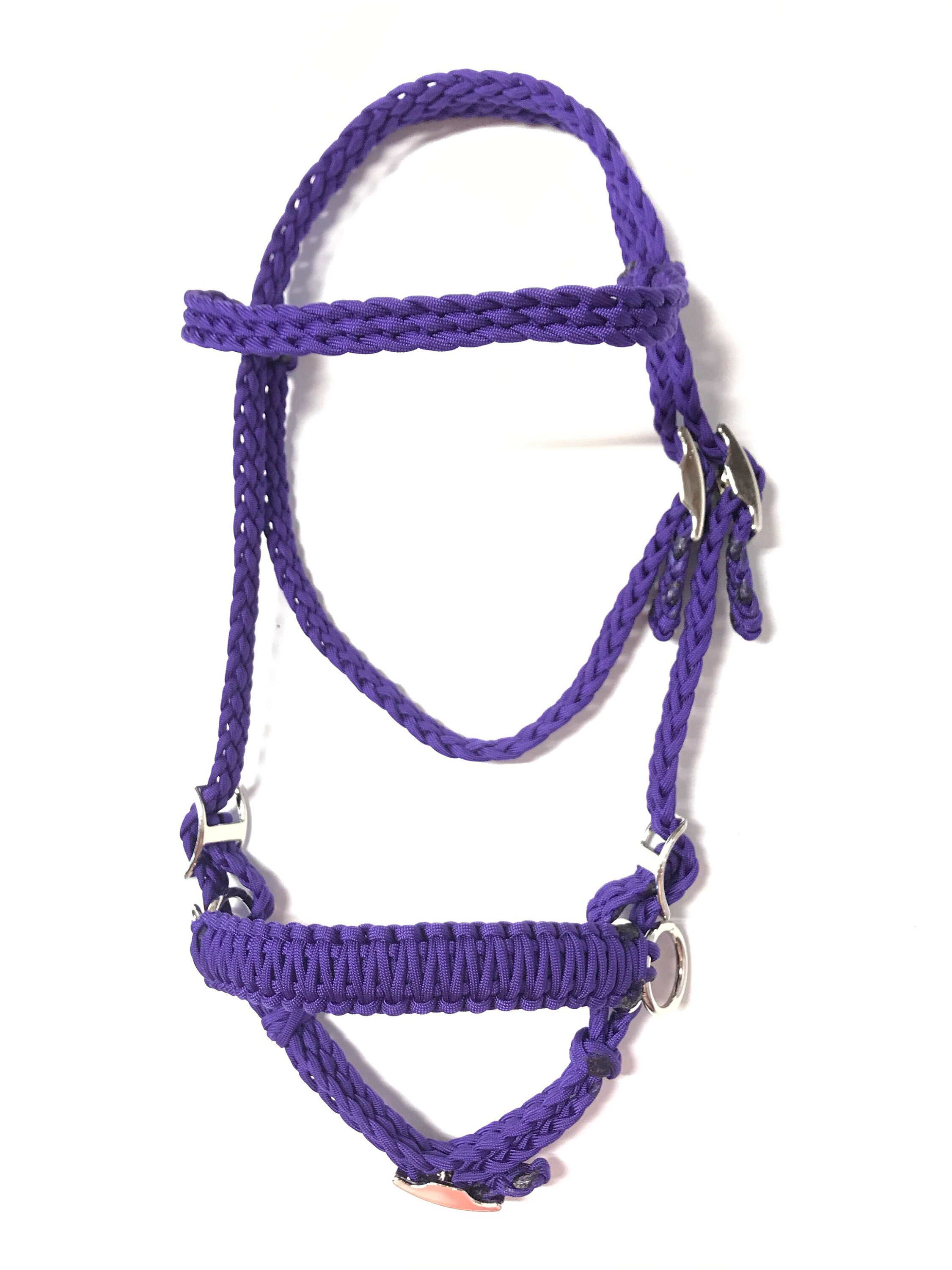 purple bitless bridle horse tack horse bridle side pull Etsy